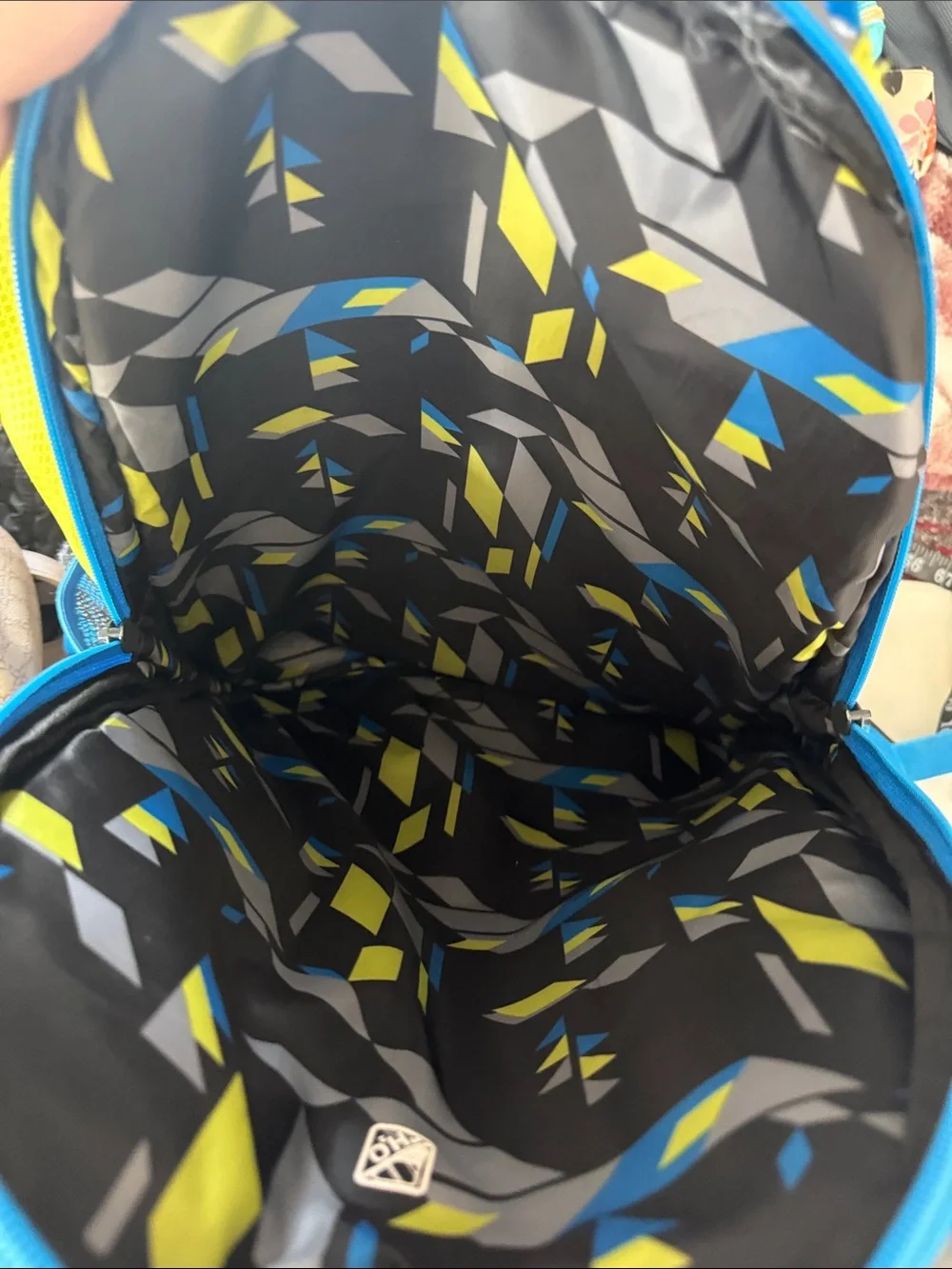 Reebok Men’s Gray, Lime Green & Blue Backpack